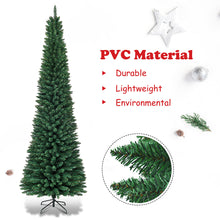 Load image into Gallery viewer, Gymax  9&#39; PVC Artificial Christmas Tree Holiday Decor Slim Pencil Tree Metal Stand
