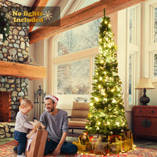 Load image into Gallery viewer, Gymax  9&#39; PVC Artificial Christmas Tree Holiday Decor Slim Pencil Tree Metal Stand
