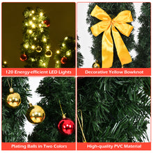 Load image into Gallery viewer, Gymax 6Ft Cactus Artificial Christmas Tree Pre-Lit w/LED Lights and Ball Ornaments
