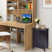 Load image into Gallery viewer, Gymax 2 PCS 3 Drawers Nightstands End Table Storage Wood Side Bedside Black
