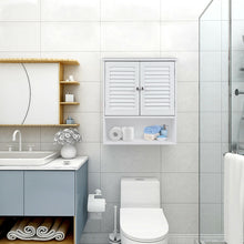 Load image into Gallery viewer, Gymax Bathroom Wall Storage Cabinet Double Doors Shelves Kitchen Medicine Organizer

