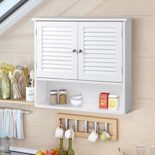 Load image into Gallery viewer, Gymax Bathroom Wall Storage Cabinet Double Doors Shelves Kitchen Medicine Organizer
