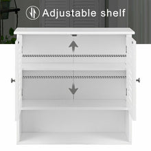 Load image into Gallery viewer, Gymax Bathroom Wall Storage Cabinet Double Doors Shelves Kitchen Medicine Organizer
