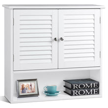 Load image into Gallery viewer, Gymax Bathroom Wall Storage Cabinet Double Doors Shelves Kitchen Medicine Organizer
