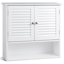 Load image into Gallery viewer, Gymax Bathroom Wall Storage Cabinet Double Doors Shelves Kitchen Medicine Organizer
