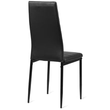 Load image into Gallery viewer, Gymax Set of 6 Dining Side Chair PVC High Back Metal Legs Kitchen Home Furniture Black
