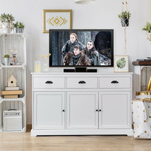 Load image into Gallery viewer, Gymax 3 Drawers Sideboard Buffet Table Storage Console Cabinet Entryway Cupboard White
