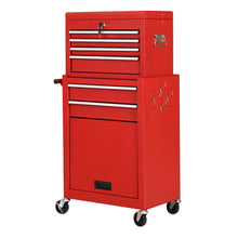 Load image into Gallery viewer, Gymax 2 in 1 Rolling Cabinet Storage Chest Box Garage Toolbox Organizer w/ 6 Drawers
