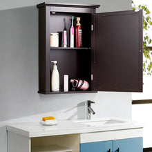 Load image into Gallery viewer, Gymax Bathroom Mirror Cabinet Wall Mounted Medicine Storage Adjustable Shelf Brown
