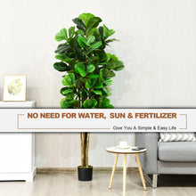 Load image into Gallery viewer, Gymax 6-Feet Artificial Fiddle Leaf Fig Tree Indoor-Outdoor Home Decorative Planter
