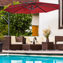 Load image into Gallery viewer, Gymax 10' Hanging Umbrella Outdoor Patio Market Banana Umbrella Offset
