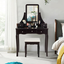 Load image into Gallery viewer, Gymax Vanity Set W/Mirror Drawers &amp; Removable Storage Box Makeup Dressing Table
