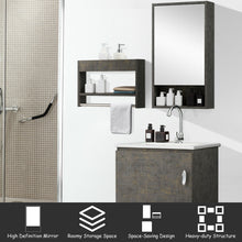 Load image into Gallery viewer, Gymax Modern Wall-Mounted Bathroom Vanity Sink Set w/Medicine Cabinet &amp; Storage Rack
