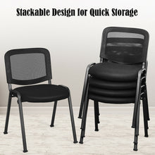 Load image into Gallery viewer, Gymax Set of 5 Conference Chair Mesh Back Office Waiting Room Guest Reception Black

