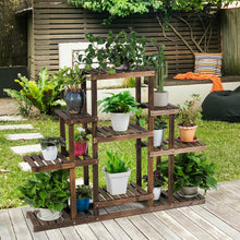 Load image into Gallery viewer, Gymax 6-Tier Flower Wood Stand Plant Display Rack Multifunctional Storage Shelf
