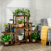 Load image into Gallery viewer, Gymax 6-Tier Flower Wood Stand Plant Display Rack Multifunctional Storage Shelf
