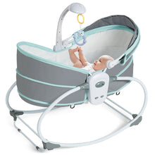 Load image into Gallery viewer, Gymax 5 in 1 Portable Baby Rocking Bassinet Multi-Functional Crib w/ Adjustable Canopy
