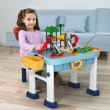 Load image into Gallery viewer, Gymax 6 in 1 Kids Activity Table Set w/ Chair Toddler Luggage Building Block Table
