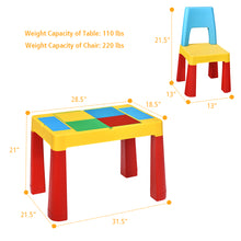 Load image into Gallery viewer, Gymax 7 in 1 Kids Activity Table Set w/ Chairs Toddler Storage Building Block Table
