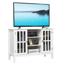 Load image into Gallery viewer, Gymax Wood TV Stand Entertainment Media Center Console for TV up to 50&#39;&#39; White
