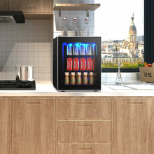 Load image into Gallery viewer, Gymax 60 Can Beverage Refrigerator Beer Wine Soda Drink Cooler Mini Fridge Glass Door
