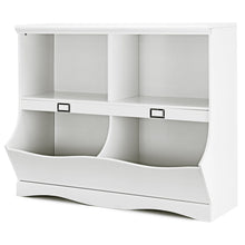 Load image into Gallery viewer, Gymax Children Storage Unit Kids Bookshelf Bookcase Baby Toy Organizer Shelf White
