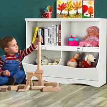 Load image into Gallery viewer, Gymax Children Storage Unit Kids Bookshelf Bookcase Baby Toy Organizer Shelf White

