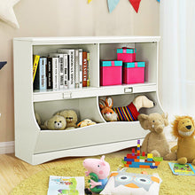 Load image into Gallery viewer, Gymax Children Storage Unit Kids Bookshelf Bookcase Baby Toy Organizer Shelf White

