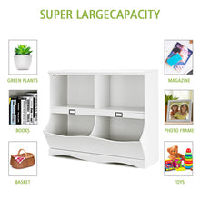 Load image into Gallery viewer, Gymax Children Storage Unit Kids Bookshelf Bookcase Baby Toy Organizer Shelf White

