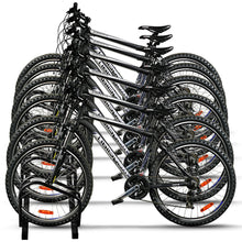 Load image into Gallery viewer, Gymax 6 Bike Bicycle Stand Parking Garage Storage Cycling Rack Black
