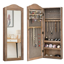 Load image into Gallery viewer, Gymax Mirrored Jewelry Cabinet Armoire Storage Organizer Wall Hanging
