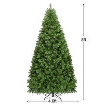 Load image into Gallery viewer, Gymax Pre-Lit 8&#39; Artificial PVC Christmas Tree Hinged 880 LED Lights Metal Stand
