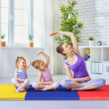 Load image into Gallery viewer, Gymax 6&#39;x2&#39; Fitness Exercise Tri-Fold Gymnastics Mat Colorful
