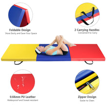 Load image into Gallery viewer, Gymax 6&#39;x2&#39; Fitness Exercise Tri-Fold Gymnastics Mat Colorful

