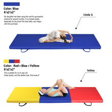 Load image into Gallery viewer, Gymax 6&#39;x2&#39; Fitness Exercise Tri-Fold Gymnastics Mat Colorful
