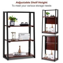 Load image into Gallery viewer, Gymax 3 Tier Folding Ladder Bookcase Multifunctional Plant Flower Display Stand Shelf
