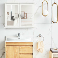 Load image into Gallery viewer, Gymax Bathroom Medicine Cabinet 2-Tier Wall-Mounted Mirror Storage Cabinet W/Handles
