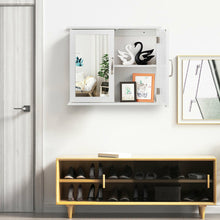 Load image into Gallery viewer, Gymax Bathroom Medicine Cabinet 2-Tier Wall-Mounted Mirror Storage Cabinet W/Handles

