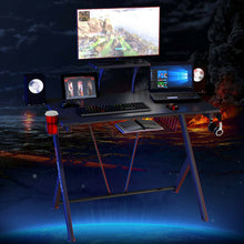 Load image into Gallery viewer, Gymax Gaming Desk Computer Desk PC Table Workstation with Headphone Hook &amp; Cup Holder
