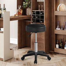Load image into Gallery viewer, Gymax 1 PC Adjustable Hydraulic Rolling Swivel Bar Stool Massage Spa Beauty Seat Black
