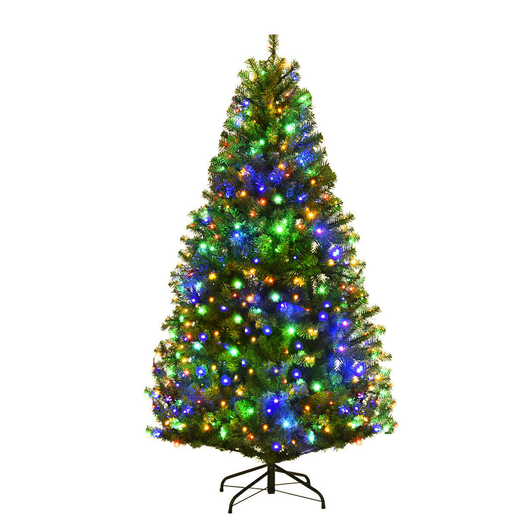 Gymax 4' Pre-Lit Artificial Christmas Tree Premium Hinged w/ 100 LED Lights & Stand