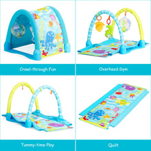 Load image into Gallery viewer, Gymax 4-in-1 Activity Play Mat Baby Activity Center w/3 Hanging Toys
