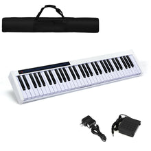 Load image into Gallery viewer, Gymax 61 Key Digital Piano Recital MIDI Keyboard White Black
