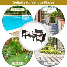 Load image into Gallery viewer, Gymax 8PCS Patio Rattan Set Cushioned Sectional Sofa Glass Table
