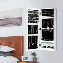 Load image into Gallery viewer, Gymax Jewelry Cabinet Wall Mounted Mirrored Armoire Storage Organizer
