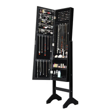 Load image into Gallery viewer, Gymax  Mirrored Jewelry Cabinet Armoire New Black/ White
